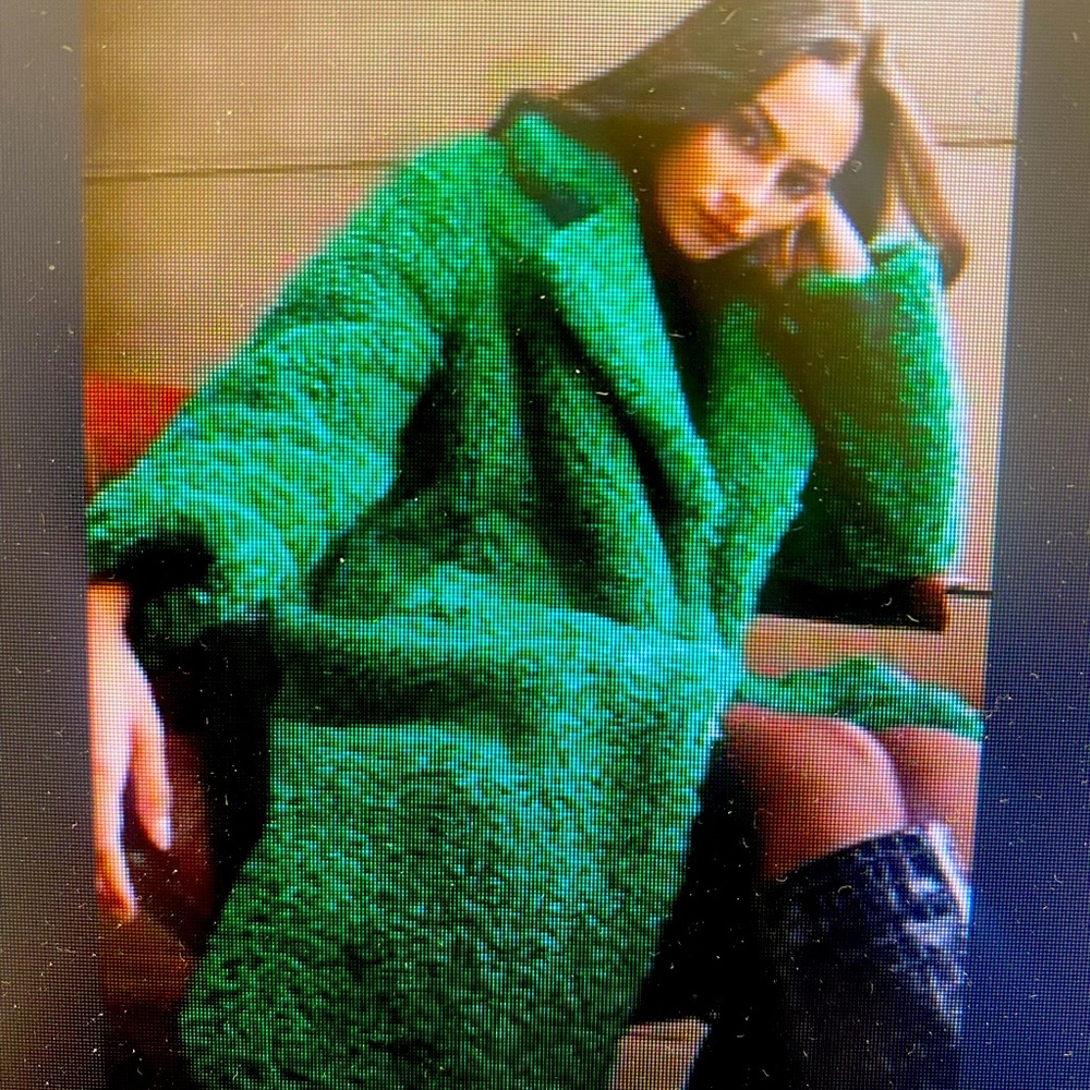 Emerald green long coat